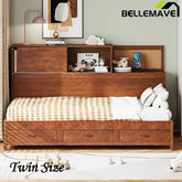 Bellemave® Wooden Daybed with 3 Storage Drawers, Sockets and USB Ports - Bellemave